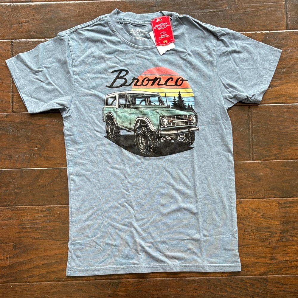 American Needle Bronco Graphic Tee - Light Blue